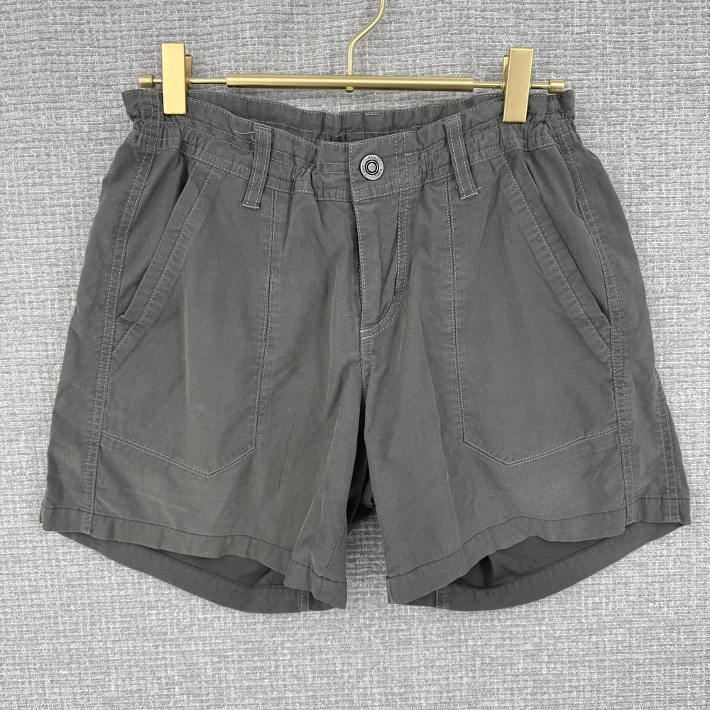 Kühl Shorts Womens 6 Gray Athletic Hiking Relaxed Fit Twill Pockets Elastic
